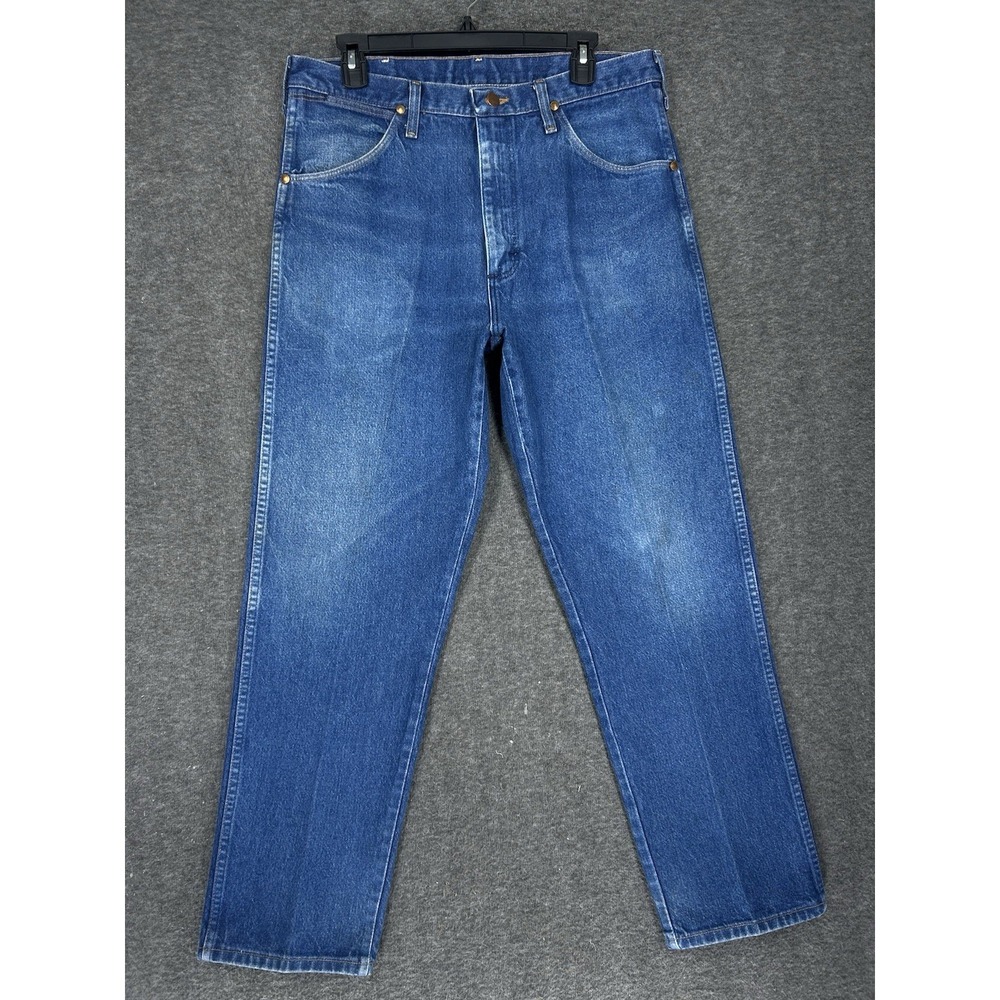 Vintage Wrangler 31MWZ Jeans 34x30 (tag 36x30) Faded Straight Leg Made USA